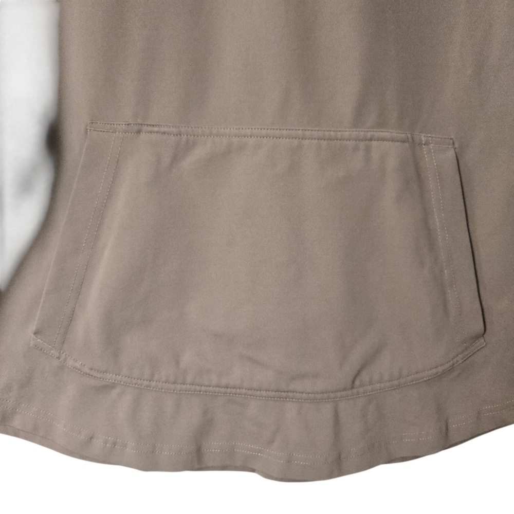 BYLT Premium Basics Elite Drop Cut Performance Pullover Hoodie Pocket Sand - Picture 6 of 15
